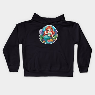 Mermaid Fantasy Illustration Kids Hoodie